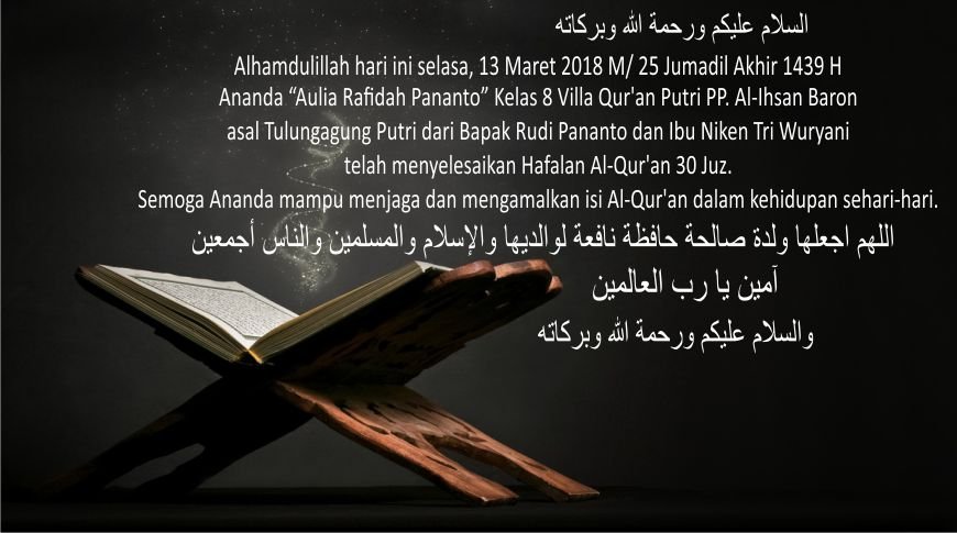 berita santri putri villa quran hafidzah 30 juz