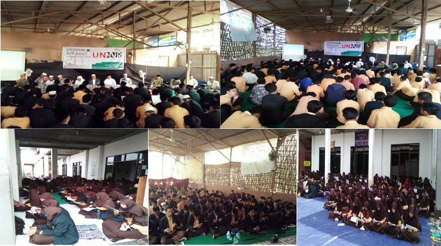 istighosah dan doa sukses un 2018 smp dan sma bina insan mandiri ponpes baron
