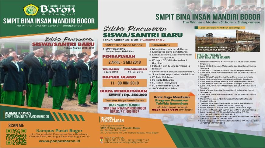 pendaftaran gel 2 pp al ihsan baron bogor